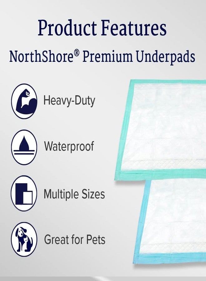 NorthShore Premium, 23 x 36, 25 oz., Puppy Pads, Blue, Large, Pack/25 - Image 2