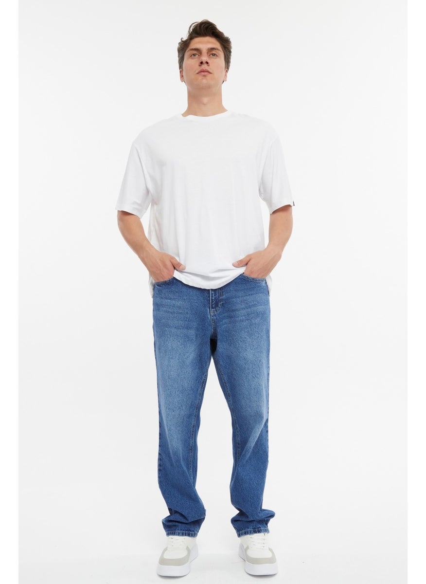 Cedy Denim - بنطلون جينز رجالي فضفاض بخصر عالٍ وقصّة واسعة - C352 - Image 1