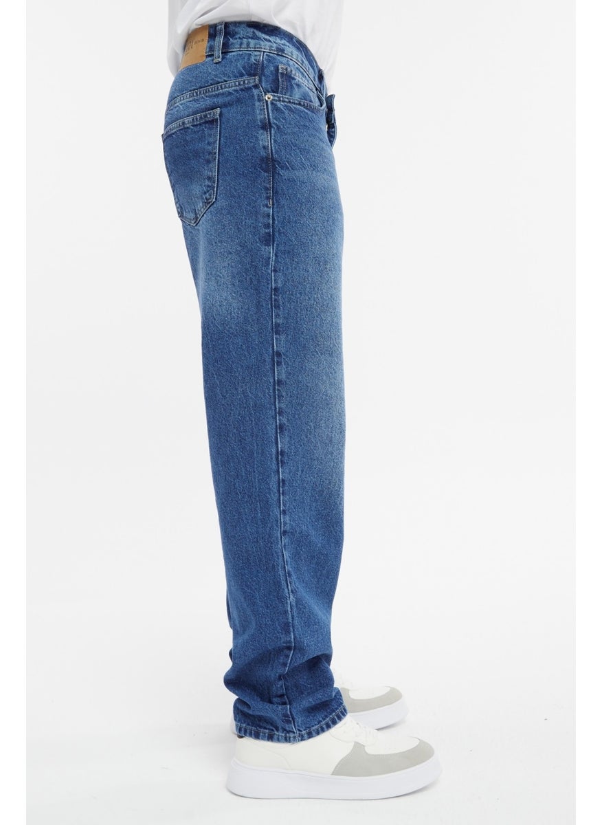 Cedy Denim - بنطلون جينز رجالي فضفاض بخصر عالٍ وقصّة واسعة - C352 - Image 1