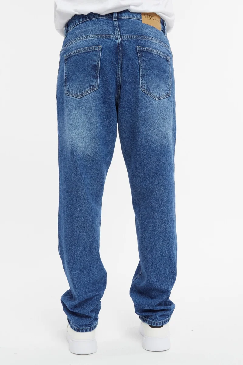 Cedy Denim Men's High Waist Loose Cut Baggy Loose Fit Jean PANTS-C352