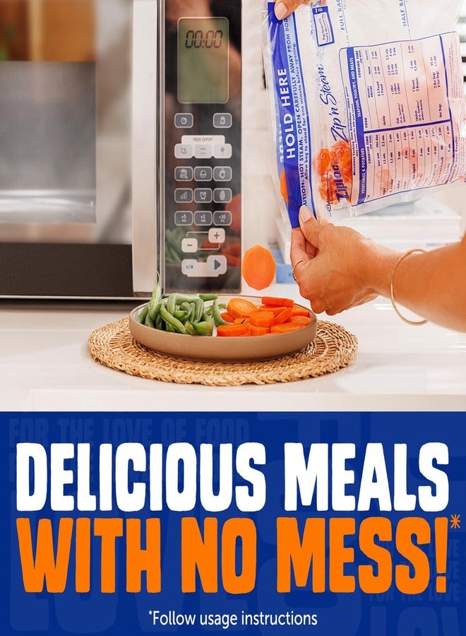 Ziploc Zip 'n Steam Food Storage Cartons for Meal Prep, Healthy Meals in Minutes, Microwave Safe, 10 Count - Image 2