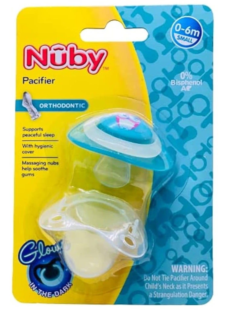Nuby Printed pacifier with polypropylene shell and protective cover, assorted  - Image 2