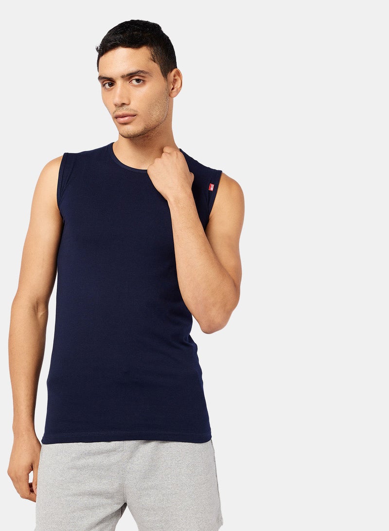 Cottonil Under Shirt Cutt O For Men - Dark Blue;M - Image 1