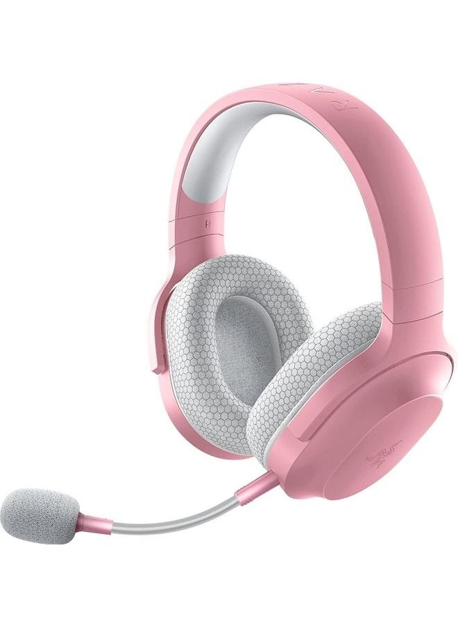 General - Razer Barracuda X Wireless Gaming & Mobile Headset (PC, Playstation, Switch, Android, iOS): 2022 Model - 2.4GHz Wireless + Bluetooth - Lightweight 250g - 40mm Drivers - 50 Hr Battery - Quartz Pink - Image 1