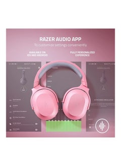 General Razer Barracuda X Wireless Gaming & Mobile Headset (PC, Playstation, Switch, Android, iOS): 2022 Model - 2.4GHz Wireless + Bluetooth - Lightweight 250g - 40mm Drivers - 50 Hr Battery - Quartz Pink  - Image 4