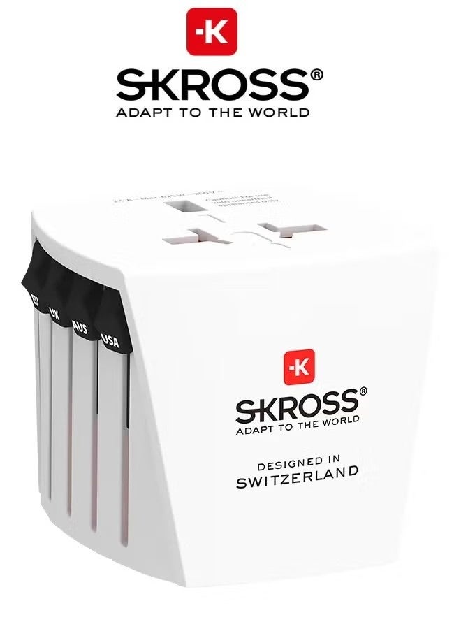 سكروس محول سفر عالمي من SKROSS، متوافق مع أكثر من 200 دولة، محول طاقة مدمج - Image 1
