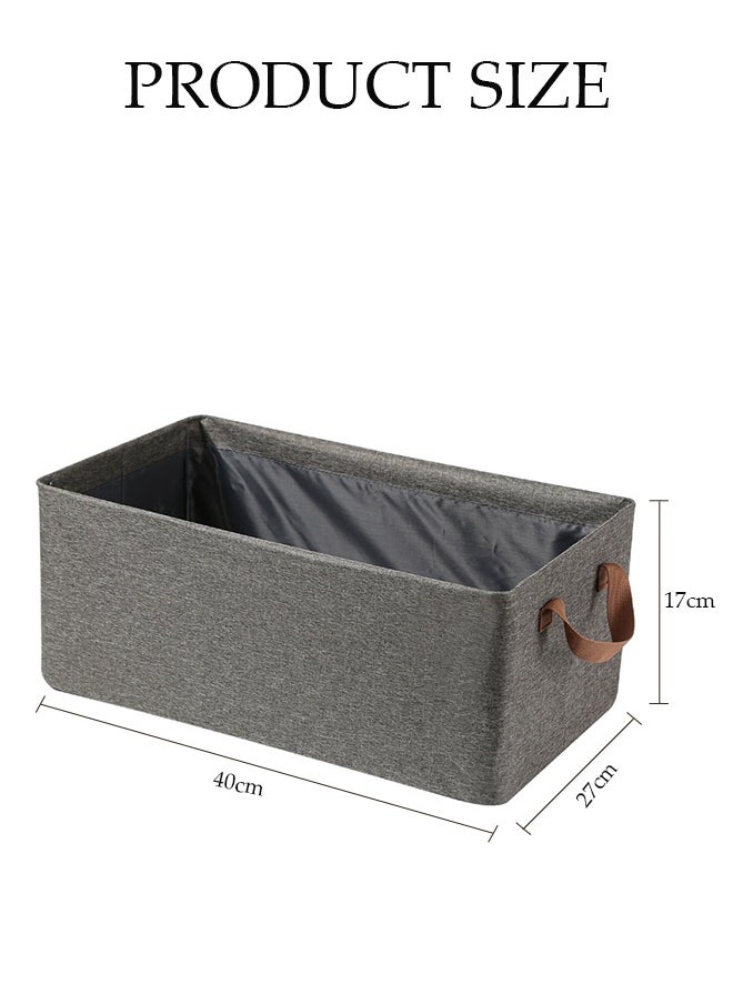 DUNISO 6 Pieces Foldable Closet Storage Organizer Washable Closet Storage Box with Carrying Handles Toy Organizer Box Cube Storage Bin for Clothes Wardrobe Home Bedroom Office  - Image 3