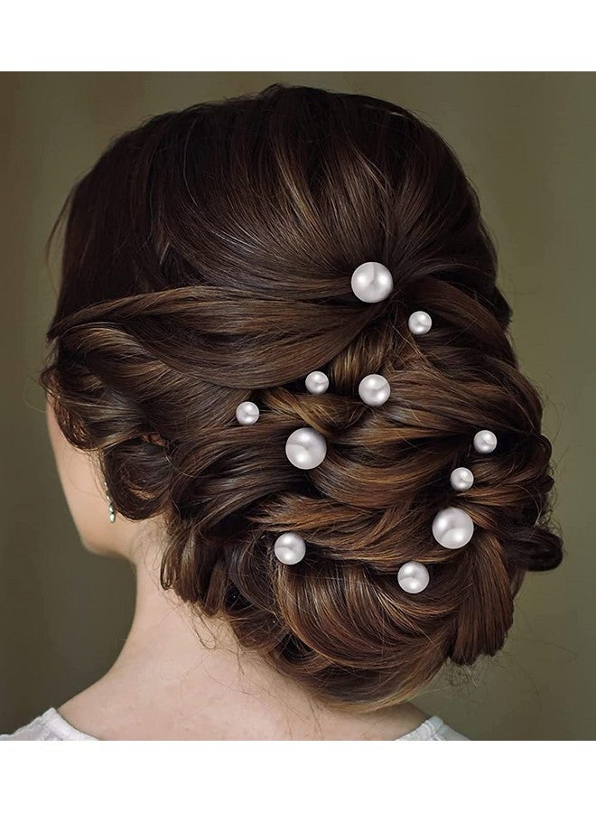 Oomph! مجموعة OOMPH من 18 لؤلؤة بيضاء دبابيس شعر معدنية للزفاف للنساء والفتيات أنيقة وحديثة - Image 1