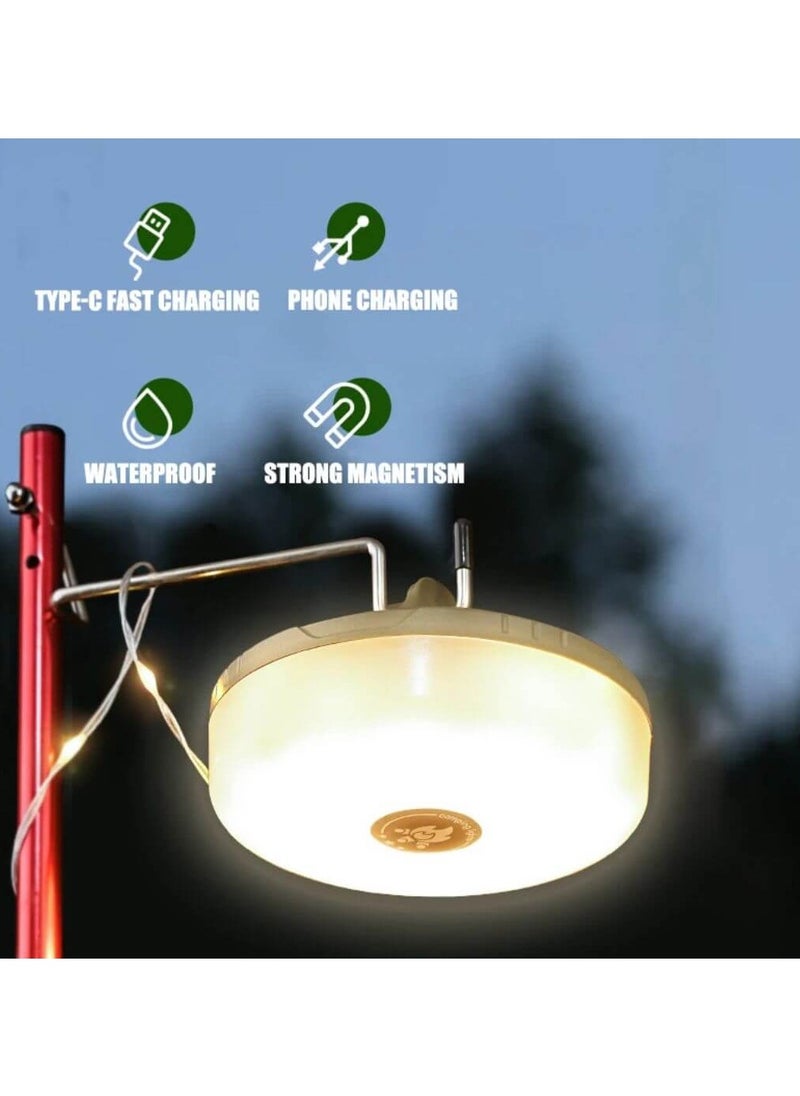 Generic - Multi-function Camping Lamp XTE LED+ SMD Warm Light + RGB Light String KXK-828 10meters - Image 1