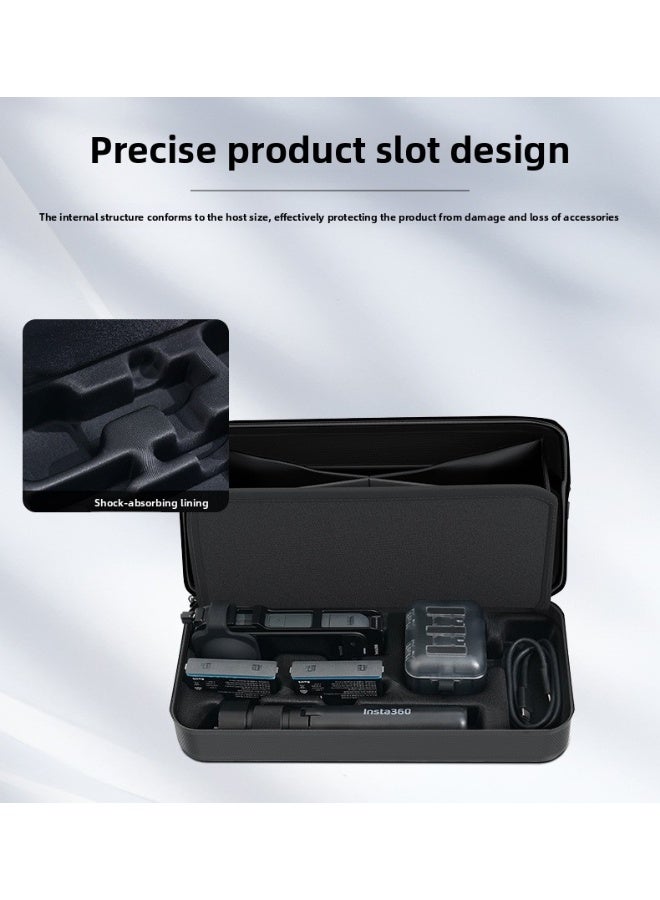 CYNOVA Portable Storage Case for Insta360 X5 Camera – Waterproof Shockproof Carrying Bag with Precise Slot Design, Multi-Pocket Organizer, and Durable 900D Fabric - Image 2