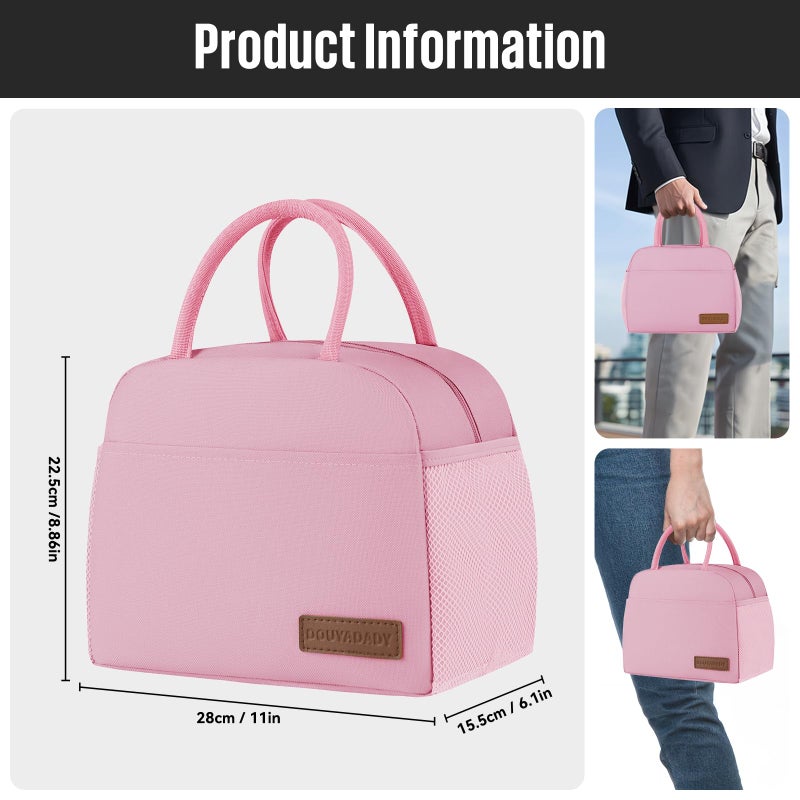 douyadady Lunch Bag Women/Men Lunch Box Women/Men (pink) - Image 2