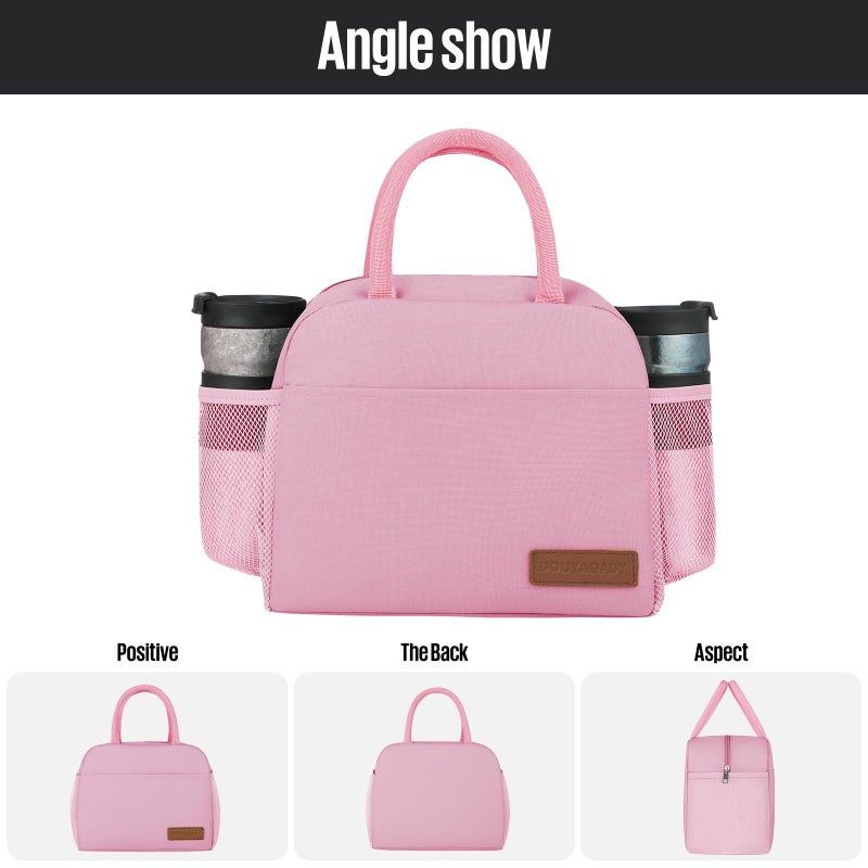 douyadady Lunch Bag Women/Men Lunch Box Women/Men (pink) - Image 5