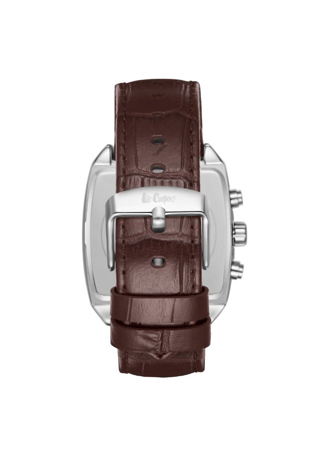 Lee Cooper ساعة متعددة الوظائف للرجال من الجلد LC08180.372 - 40X48 مم - Image 4