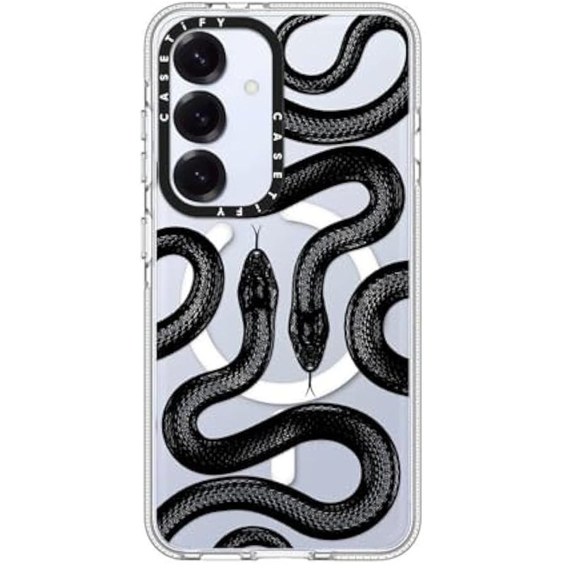 Casetify Magnetic Clear Galaxy S25 Case 【Compatible with Magsafe】 - Black Kingsnake - Image 2