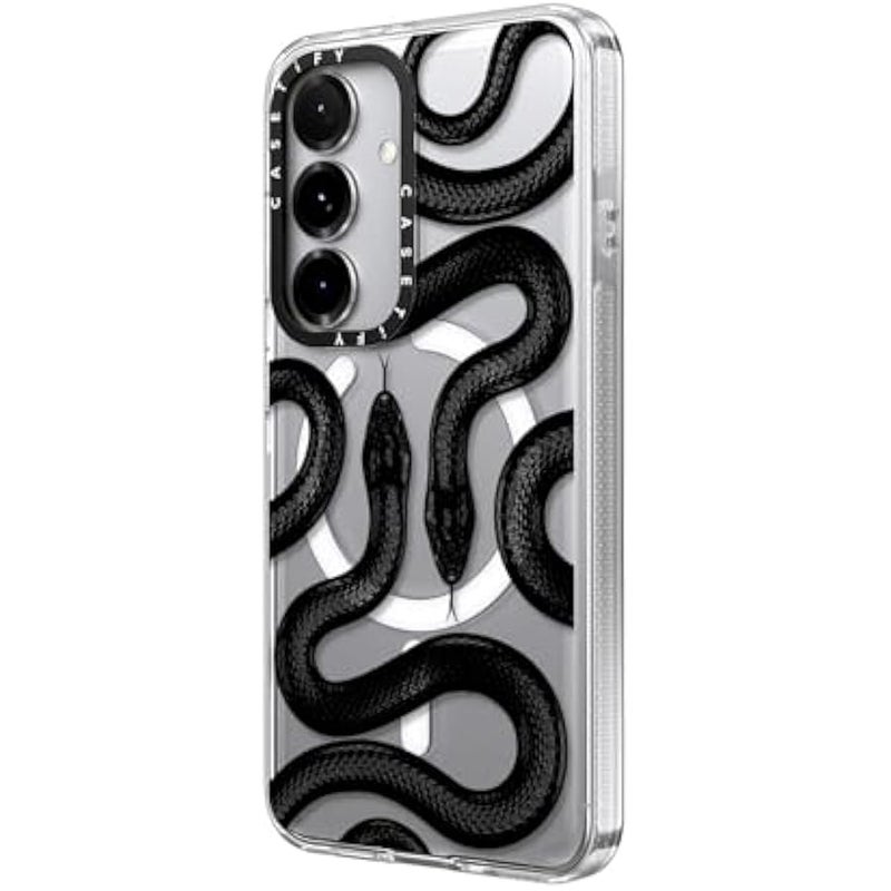 Casetify Magnetic Clear Galaxy S25 Case 【Compatible with Magsafe】 - Black Kingsnake - Image 5