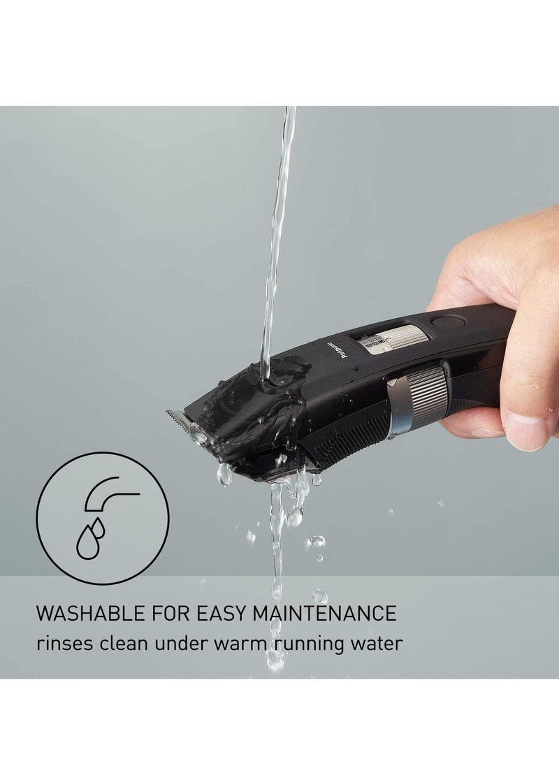 Panasonic - Panasonic Professional Beard Trimmer with 4 Precision Attachments for Detailing, 58 Trim Length Settings with Adjustable Dial, Wet Dry, Cordless ER-GB96-K - Image 1