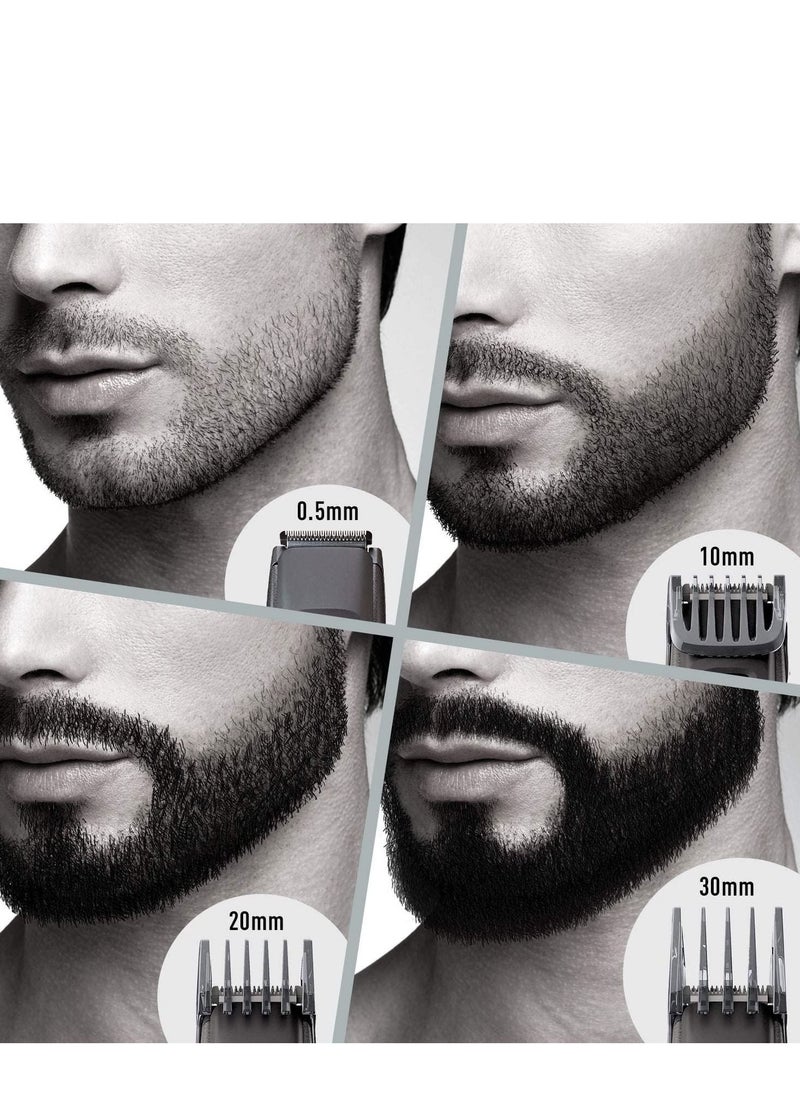 Panasonic - Panasonic Professional Beard Trimmer with 4 Precision Attachments for Detailing, 58 Trim Length Settings with Adjustable Dial, Wet Dry, Cordless ER-GB96-K - Image 1