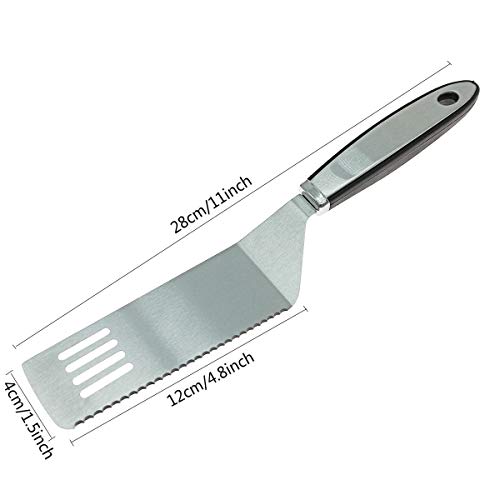 kakamono Cake Server Pie Server Spatula Set, Stainless Steel Cake Cutter Cut and Serve,Serrated Spatula and Pizza Cut Turner Lift Transfer Pie Shovel Server - Image 2