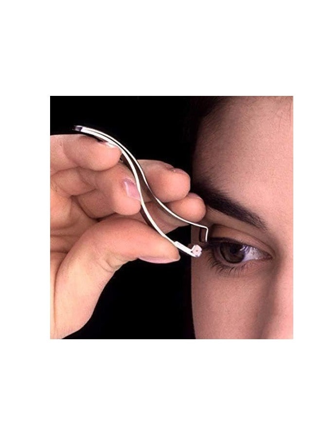 Preo Prima Shogyo Japanese Partial Eyelash Curler, Inner Corner/Outer Corner Precision Lash Curl Up Tool, Made in Japan (Included 6 Replacement Rubber) C-2000