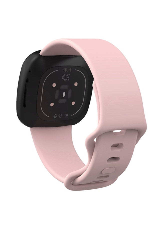 Loquat Silicone Replacement Band for Fitbit Versa 3/ Fitbit Versa 4/Fitbit Sense/ Fitbit Sense 2 Watch Beige - Image 3