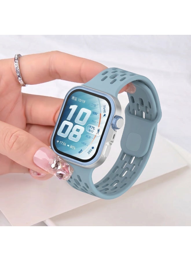 Silicone sports strap for Huawei Fit 5/Fit 5 Pro/Fit 4/3/4Pro watch, breathable replacement bracelet wristband for Huawei Watch Fit 5/5 Pro. - Image 4