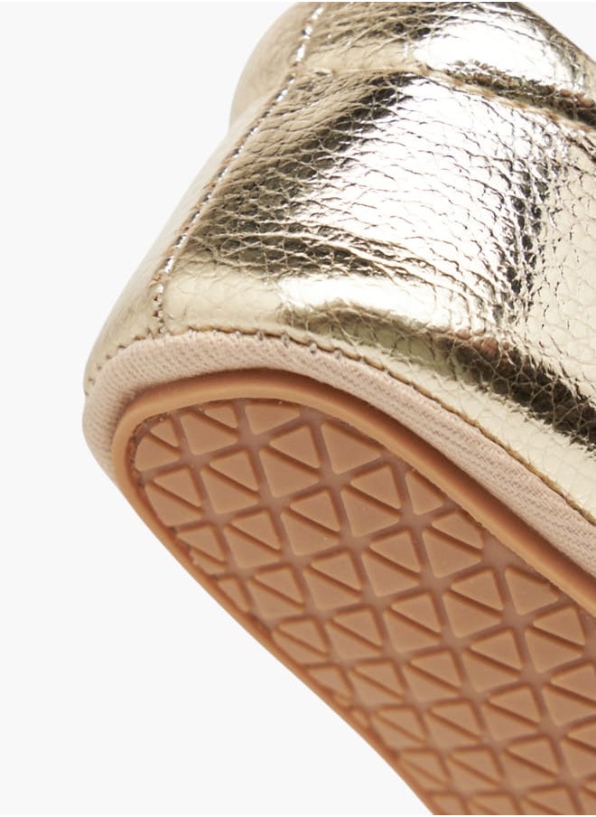 Barefeet Girls Embellished Booties with Hook and Loop Closure  - Image 5
