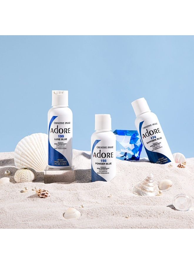 Adore Semi Permanent Hair Color - Vegan and Cruelty-Free Hair Dye - 4 Fl Oz - 176 Ocean Blue (Pack of 1) - Image 5