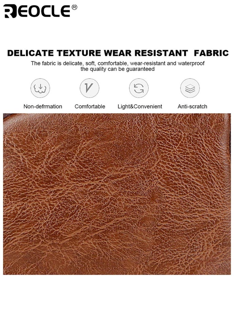 REOCLE Men's Chest Bag Adjustable Crossbody Sling with Multiple Zippered Pockets Casual Outdoor Travel Bag for Everyday Use Secure Storage Bag with Sleek Design and Adjustable Strap - Image 5