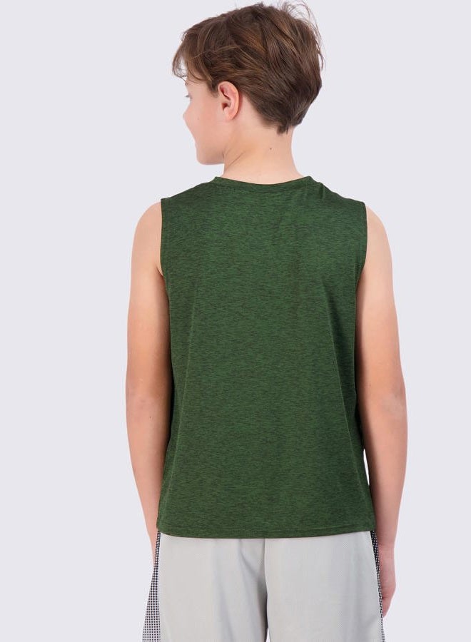 REALESSENTIALS 5 Pack: Boys Active Quick Dry Fit Tank Top Tops Shirts Boy Tshirts Kids Muscle Tees Summer Tanks Jersey Sleeveless Sports Gym Workout Running Athletic Undershirt Breathable Hiking Set 7,L(14) - Image 3