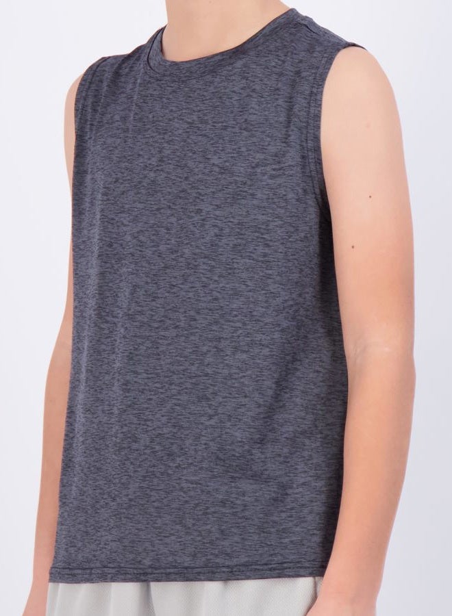 REALESSENTIALS 5 Pack: Boys Active Quick Dry Fit Tank Top Tops Shirts Boy Tshirts Kids Muscle Tees Summer Tanks Jersey Sleeveless Sports Gym Workout Running Athletic Undershirt Breathable Hiking Set 7,L(14) - Image 4
