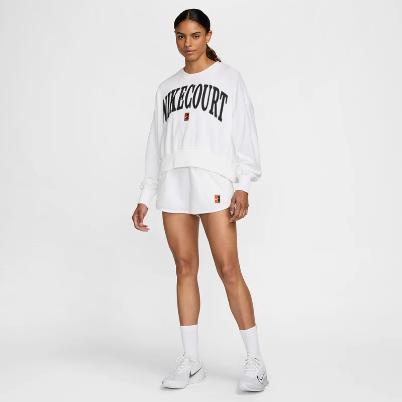 Nike White Women's Heritage Graphic Tennis Sweatshirt for Women | Best Price UAE
