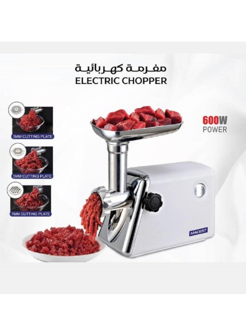 هيوماكس مفرمة لحوم كهربائية متعددة الوظائف من هي بمحرك نحاسي 600 وات جسم من الدخل والخارج مصنوع من الاستنالس ستيل ضد الصدا موتور قوي من النحاس الاصلي المتين - أبيض - BN-752_ ضمان - Image 1