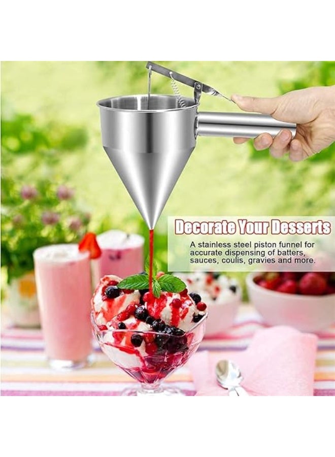 PROMASS Multi-Function Stainless Steel Separator 0.6L – Batter Dispenser & Sauce Server - Image 2