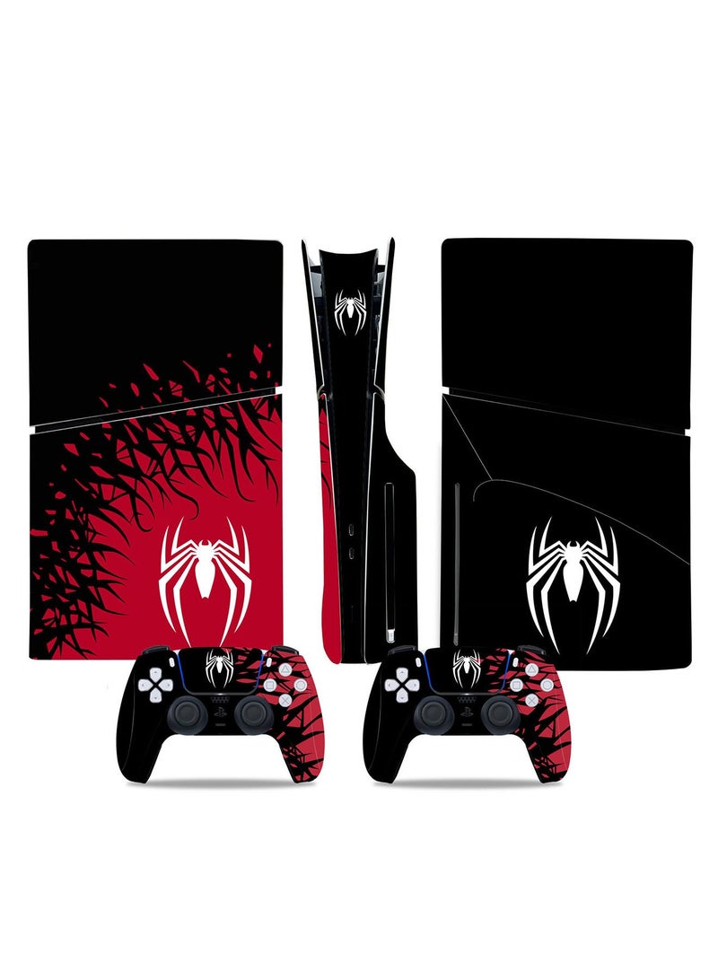 Skin for PlayStation 5 Slim Disc Version, Sticker for PS5 Vinyl Decal Cover for Playstation 5 Controller, Full Wrap Skin Protective Film Sticker Compatible with PS5 Slim Disk Edition (J) - Image 1