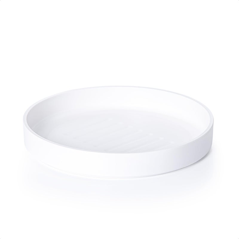 Phoenix Vine 10 Inch Plastic Plant Saucer Water Drip Tray, Heavy Sturdy Round Plant Drainage Tray for Indoors Outdoor, Matte White, 21-TY-10W-1 - Image 1
