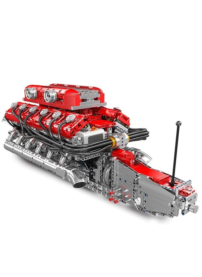 mould king 10169 Technology V12 Engine Building Blocks Toy, Educational 3472 Piece APP Engine Electric Motor Drive Clamp Blocks Kit Toy Gift for Adults and Boys 8+  - Image 3