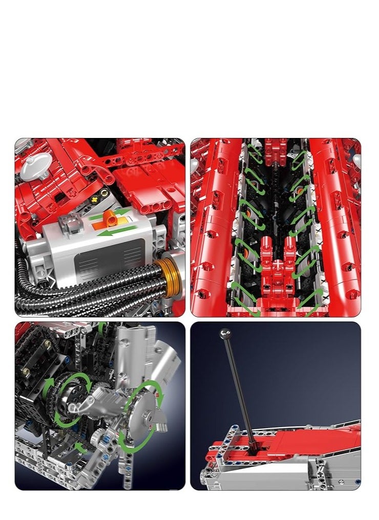 mould king - 10169 Technology V12 Engine Building Blocks Toy, Educational 3472 Piece APP Engine Electric Motor Drive Clamp Blocks Kit Toy Gift for Adults and Boys 8+ - Image 1