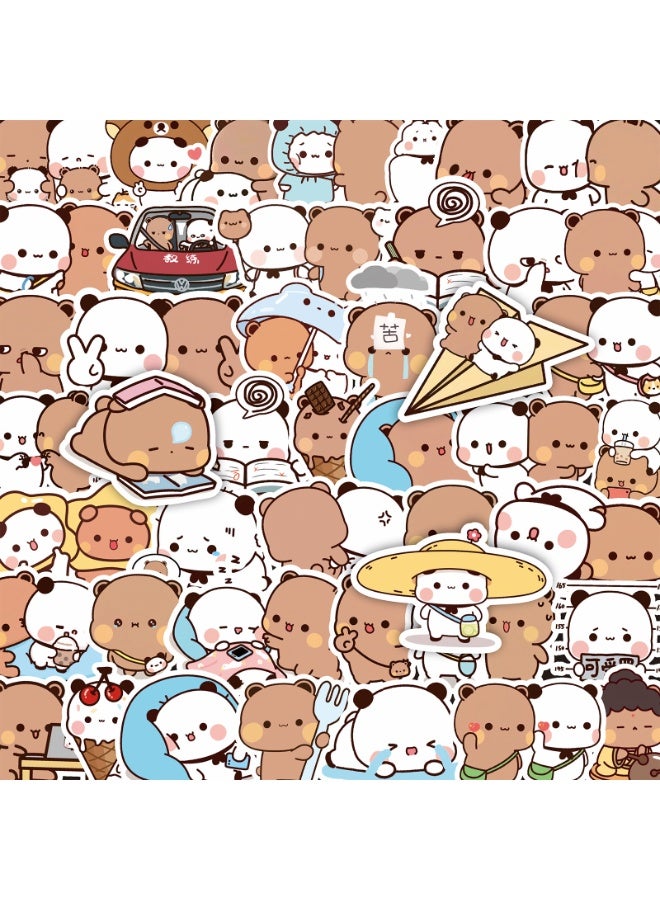 NIBEMINENT 100 Pcs Cartoon Yier and Bubu Deco Kit Waterproof Stickers, High Definition Printing Bright Colors, Suitable for Laptop Skateboard Luggage Water Bottle Guitar DIY - Image 1