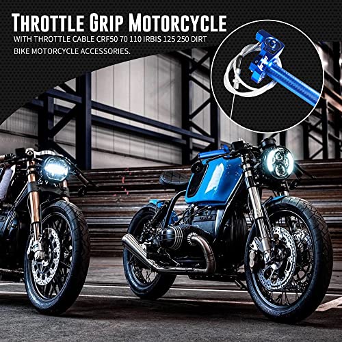 TIRGE Throttle Grip Motorcycle 22mm CNC Aluminum Quick Twister Throttle Cable for CRF50 CRF70 70 110 70CC 110CC IRBIS 125 250 Dirt Pit Bike Accessories (Blue) - Image 5