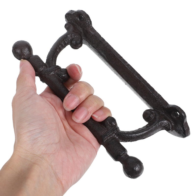 Antique Cast Iron Gate Handle Heavy Duty Pulls Cabinet Door Hardware Outdoor Use - Image 4