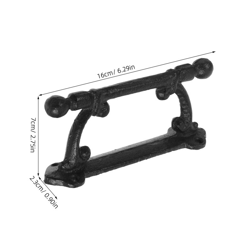 Antique Cast Iron Gate Handle Heavy Duty Pulls Cabinet Door Hardware Outdoor Use - Image 3
