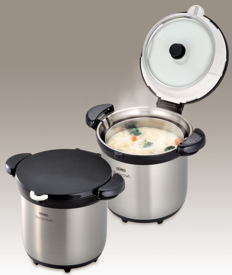 THERMOS Vacuum Insulation Cooker Shuttle Chef 4.5L Clear stainless KBG-4500 CS (Japan import) - Image 3