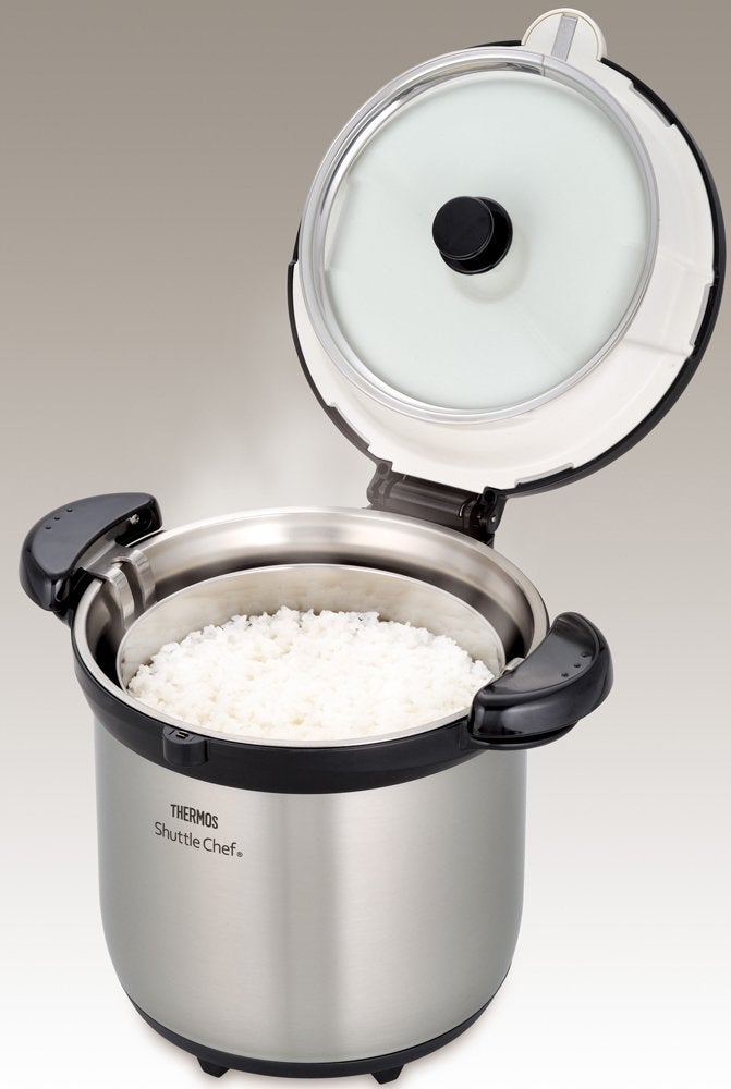THERMOS Vacuum Insulation Cooker Shuttle Chef 4.5L Clear stainless KBG-4500 CS (Japan import) - Image 4