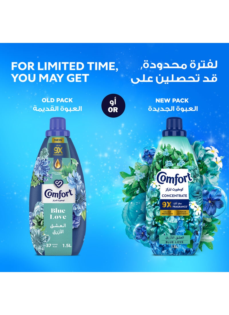 Comfort Concentrate Fabric Softener Blue Love 9x Fragrance 1L - Image 4