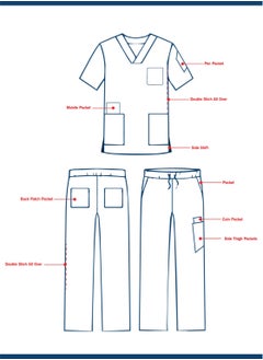 International Uniform L.L.C Medical Scrub Suit Grey Colour for Men and women  - Image 2