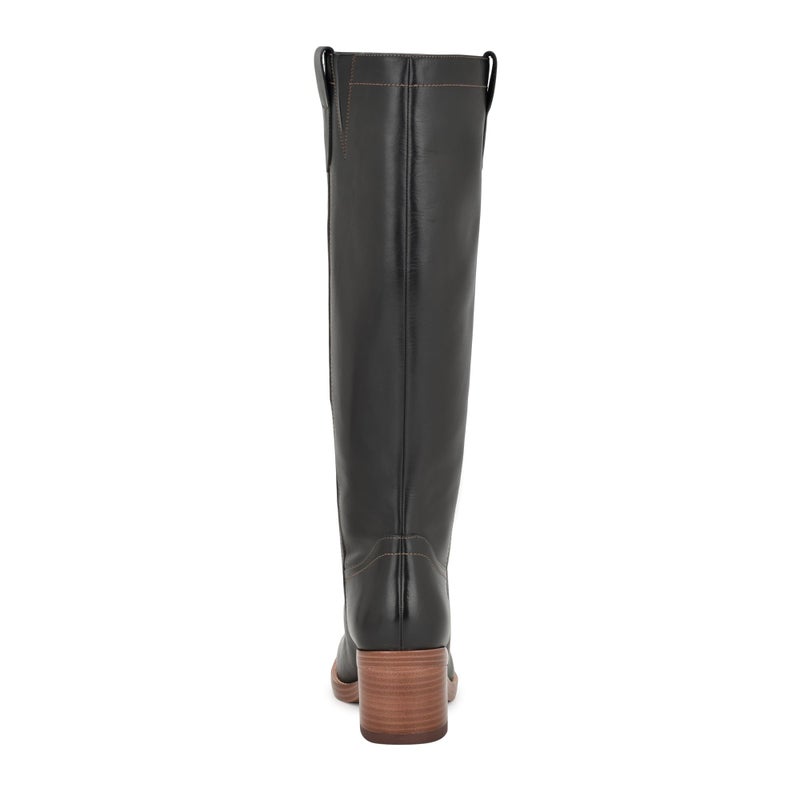 NINE WEST Knee High Boot Black 001 Black 001 Elevate wardrobe season Nine West Hecee boots This tall boot features round shaped toe stacked mid block heel keep going day night classic silhouette These dress sure impress Round Toe - Image 3