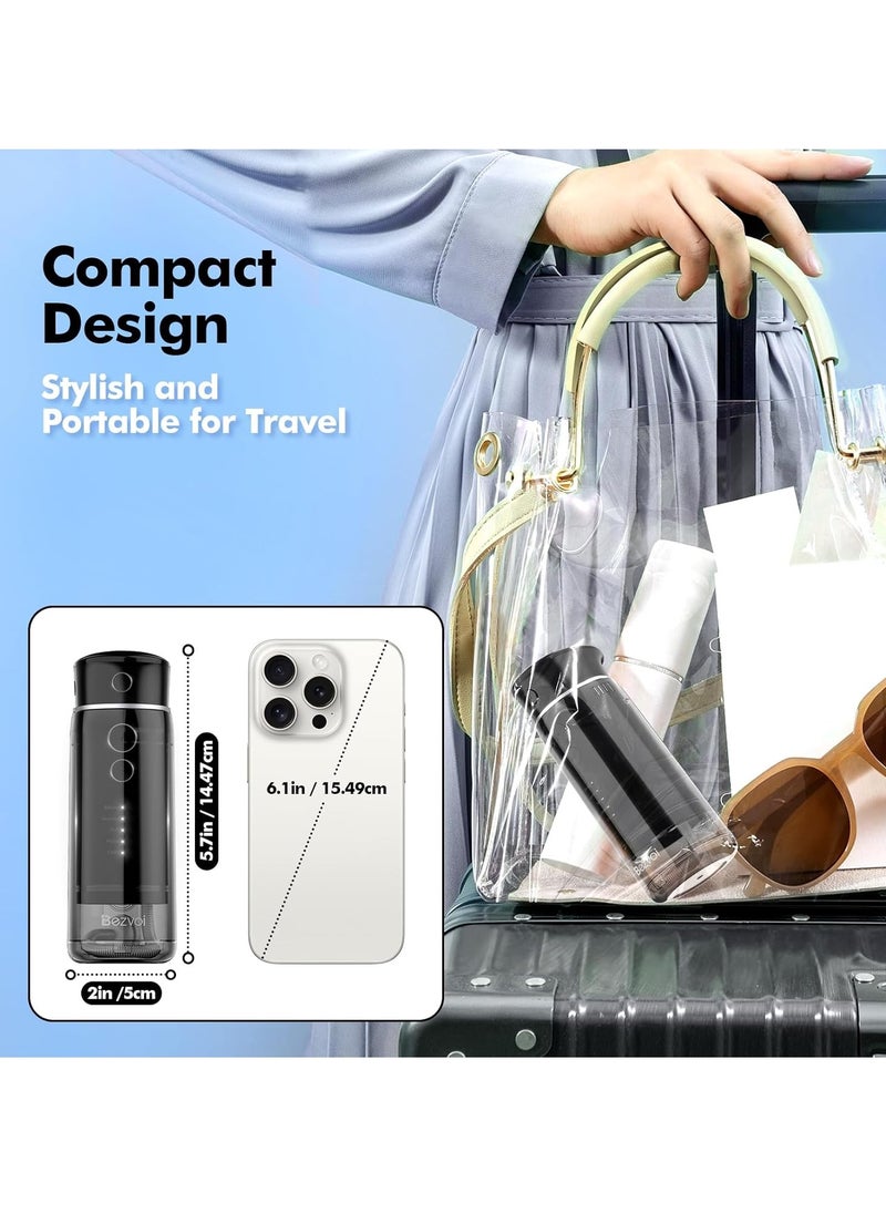 Bezvoi Water Flosser Mini Cordless Portable: 5 Modes Water Dental Floss with Telescopic Water Tank, 6 Tips, IPX7 Waterproof Oral Irrigator for Teeth Cleaning Gums,Orthodontic,Braces Dental Care (Black)  - Image 4