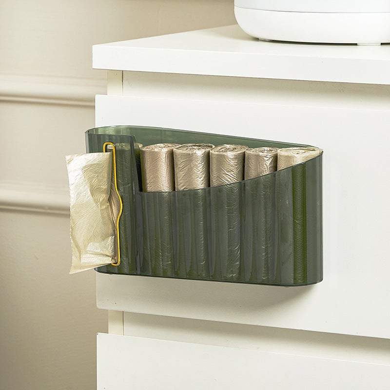 Light Luxury Garbage Bag Storage Box Wall Hanging Artifact Kitchen Bathroom Punch-free Extracting Garbage Bag Storage Fidelity Box(Wall-mounted garbage bag storage box) - Image 3