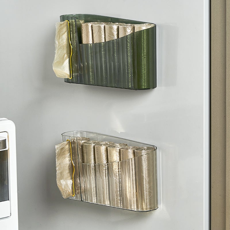 Light Luxury Garbage Bag Storage Box Wall Hanging Artifact Kitchen Bathroom Punch-free Extracting Garbage Bag Storage Fidelity Box(Wall-mounted garbage bag storage box) - Image 2
