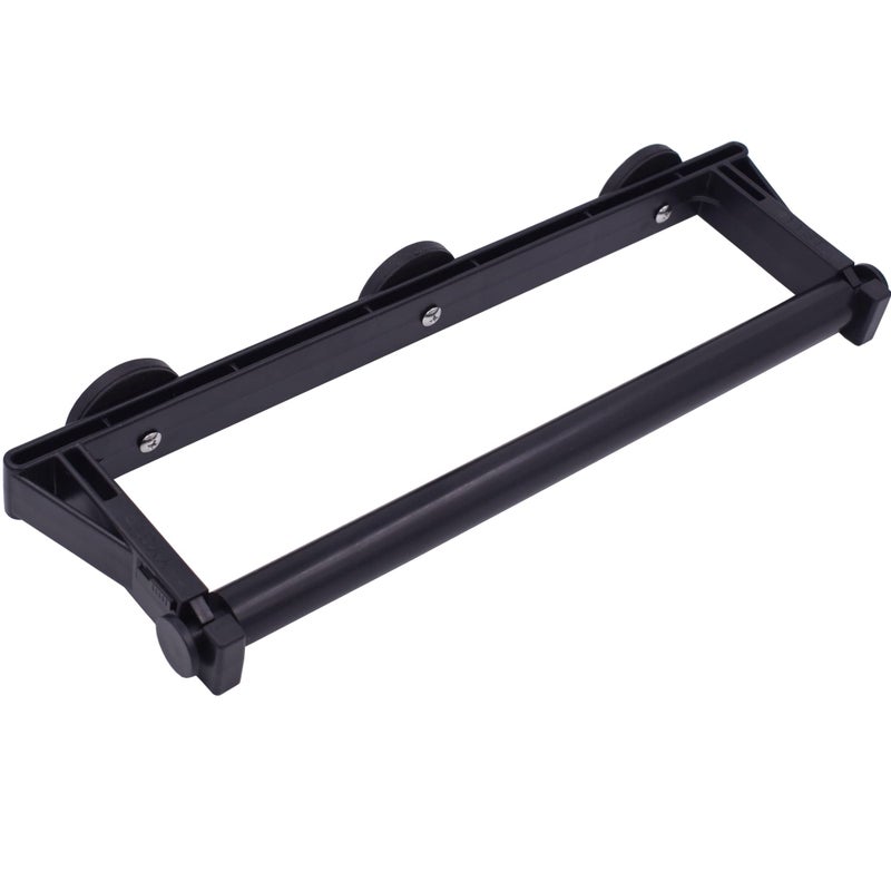 YYST Magnetic Paper Towel Holder Paper Roll Holder Rack Towel Bar Paper Dispenser for Kitchen Refrigerator Dryer Grill Garage ToolboxWork Bench Metal CabinetBBQ Black 1